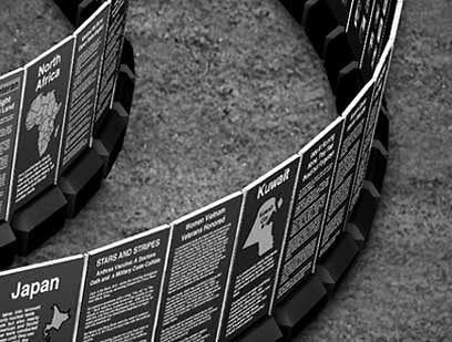 The Living Wall (section1) - A Tribute to all living Veterans - A project of America's Veterans